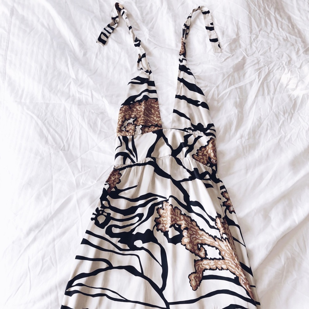 100% Silk halter dress by Bebe. (Chic!)